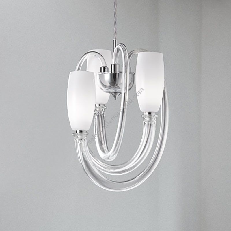 Chrome finish / Toulip lampshades / Smooth glass type
