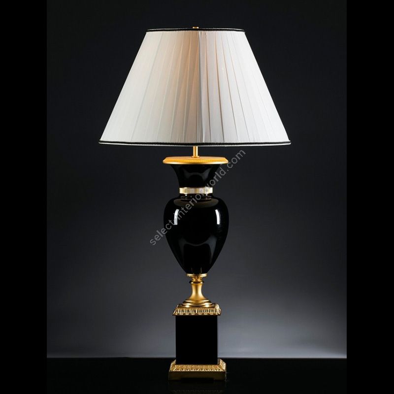 With White Pleated lamp shade