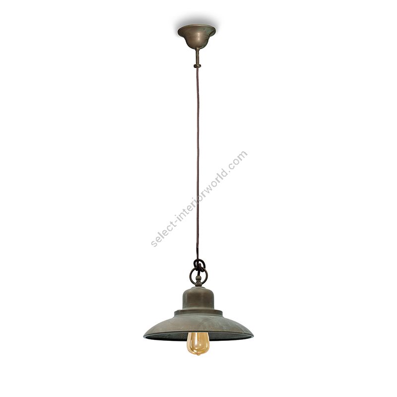Indoor pendant lamp / Aged brass finish / Without glass