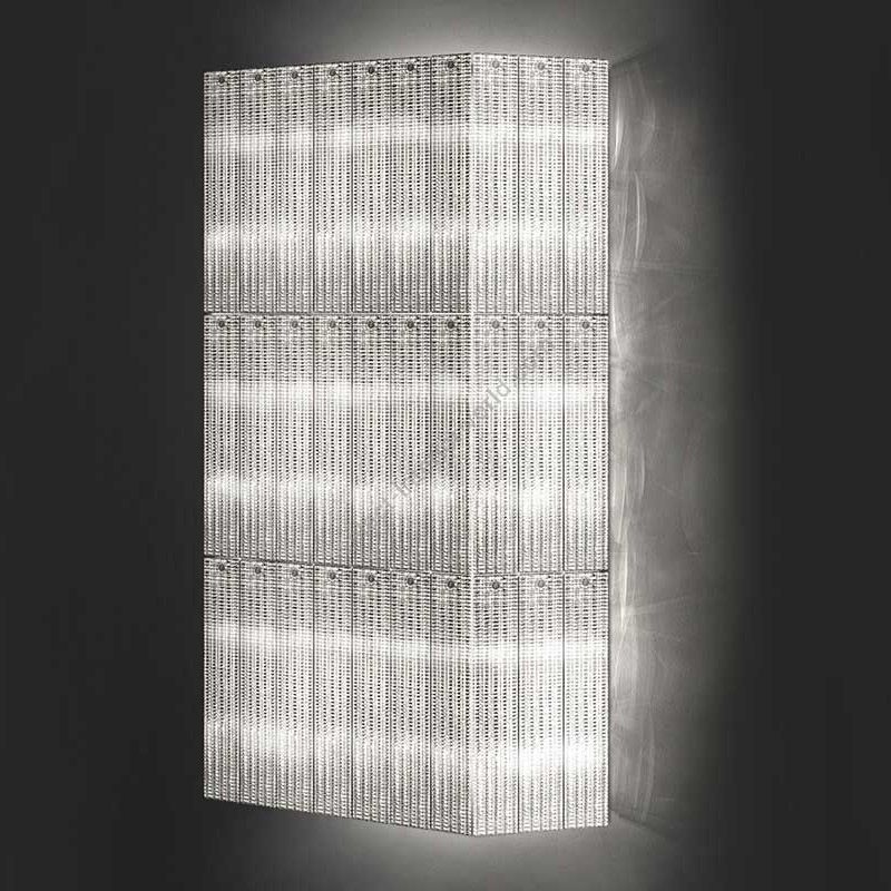 Overlap clear glass, 6 E27x60W max - 6 lights (cm.: 107 x 45 x 20 / inch.: 42.1" x 17.7" x 25.6") number