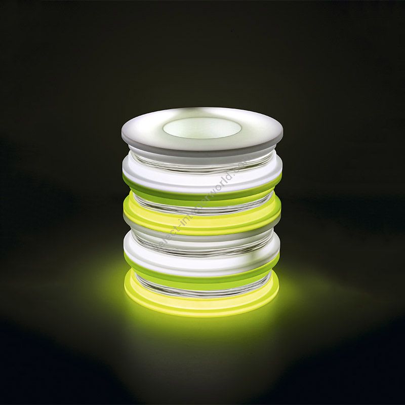Foor & Wall Lamp / White and Acid green finish