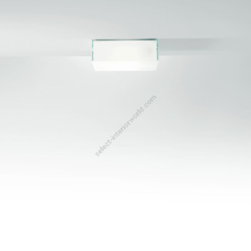 Opal white glass / cm.: 9.5 x 27 x 27 / inch.: 3.74" x 10.63" x 10.63"