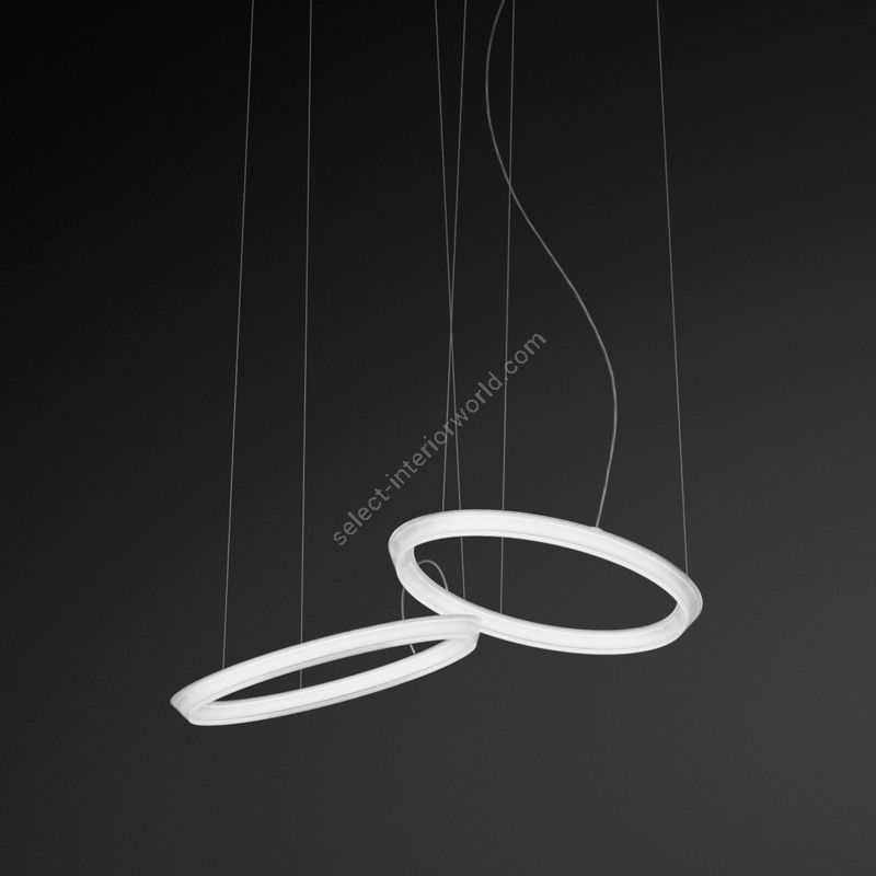Hanging led lamp / 2 led strip (cm.: max 250 x 89 x 79.5)