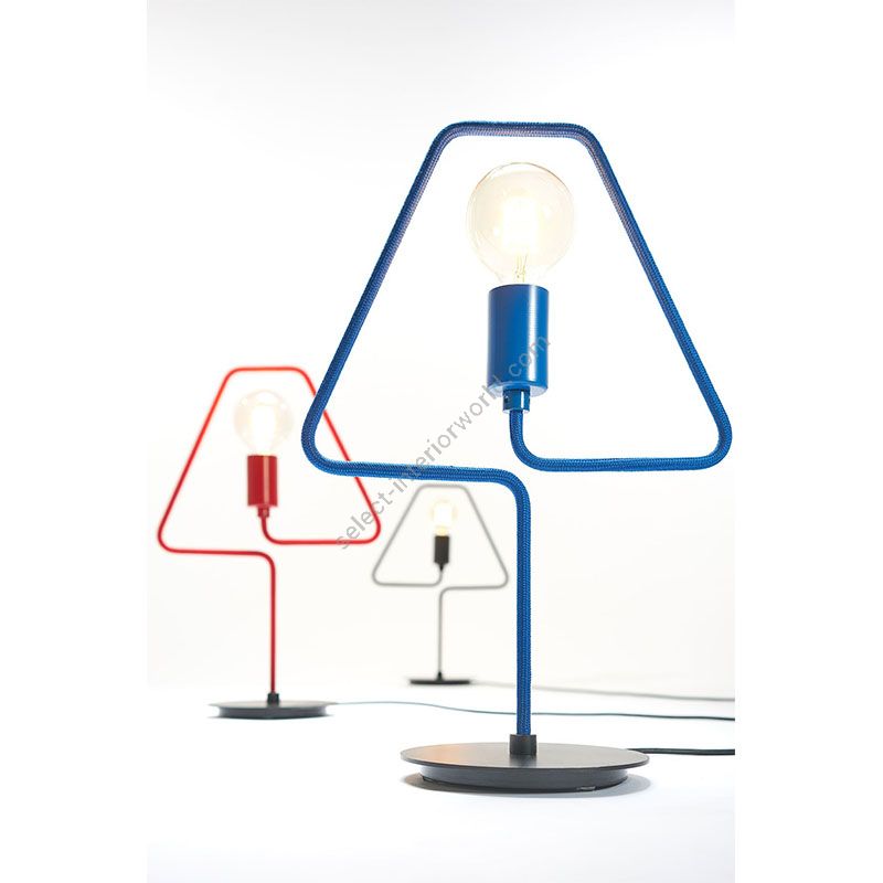 Table Lamp / A-Shade collection / Blue fabric finish