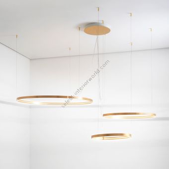 Horizontal Rings Pendant lights, Brass - Rings Orizzontale B version by Zava